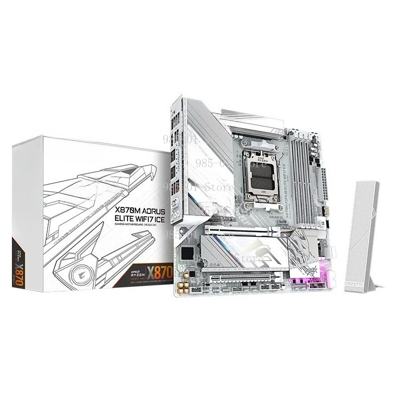 X870E Atx Motherboard - لوحة أم بيضاء ATX X870M، تدعم