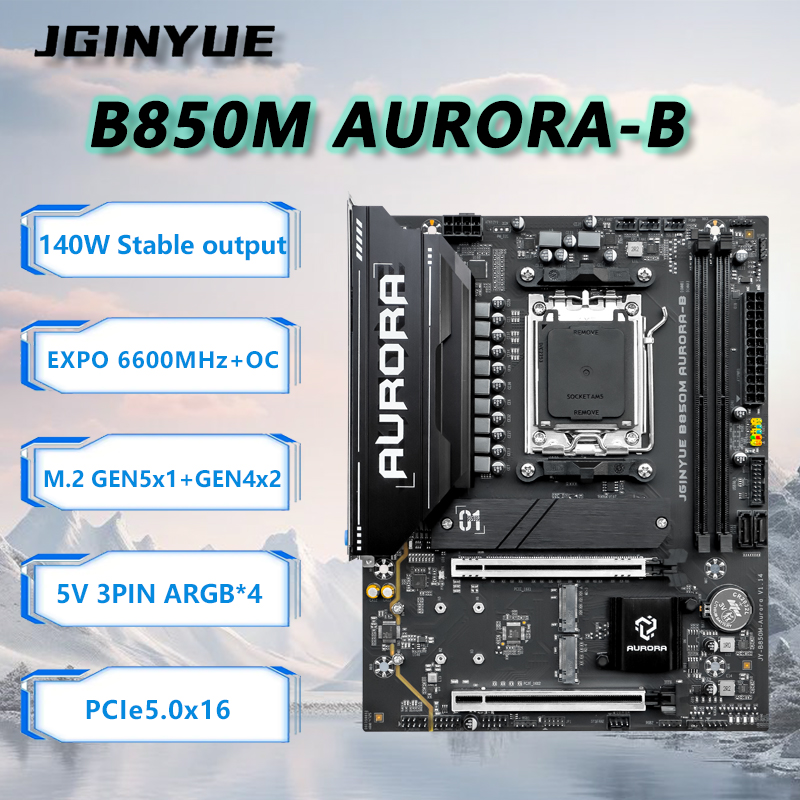 Am5 Micro Atx Pcie 5.0 Motherboard - JGINYUE B850M AURORA-B اللوحة الأم الجديدة