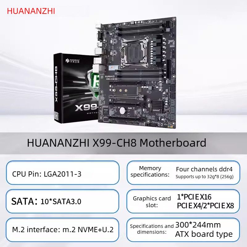 Dual Lga2011-3 Server Motherboard Combo - لوحة أم HUANANZHI LGA2011-3 X99 مع