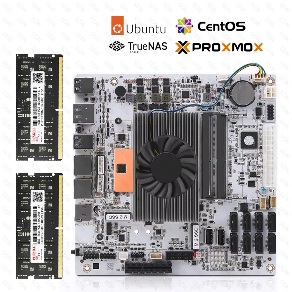 لوحة أم I5-8265U ES 8 SATA NAS - مراجعة Mini Itx Dual 2.5G Nas Motherboard وسعره