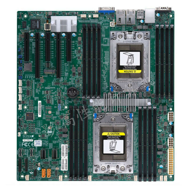 لوحة أم Supermic H11DSi-NT بمق - مراجعة Dual Socket Sp3 Epyc Motherboard وسعره