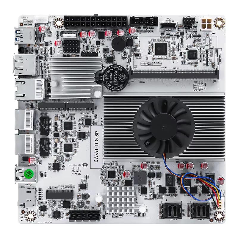 لوحة أم NAS ميني ITX بـ 8 فتحا - مراجعة Mini Itx Dual 2.5G Nas Motherboard وسعره