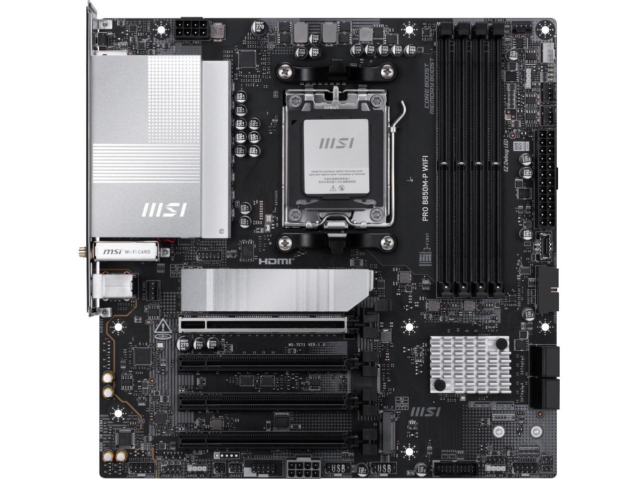 لوحة أم MSI PRO B850M-P WIFI A - مراجعة Am5 Micro Atx Pcie 5.0 Motherboard وسعره